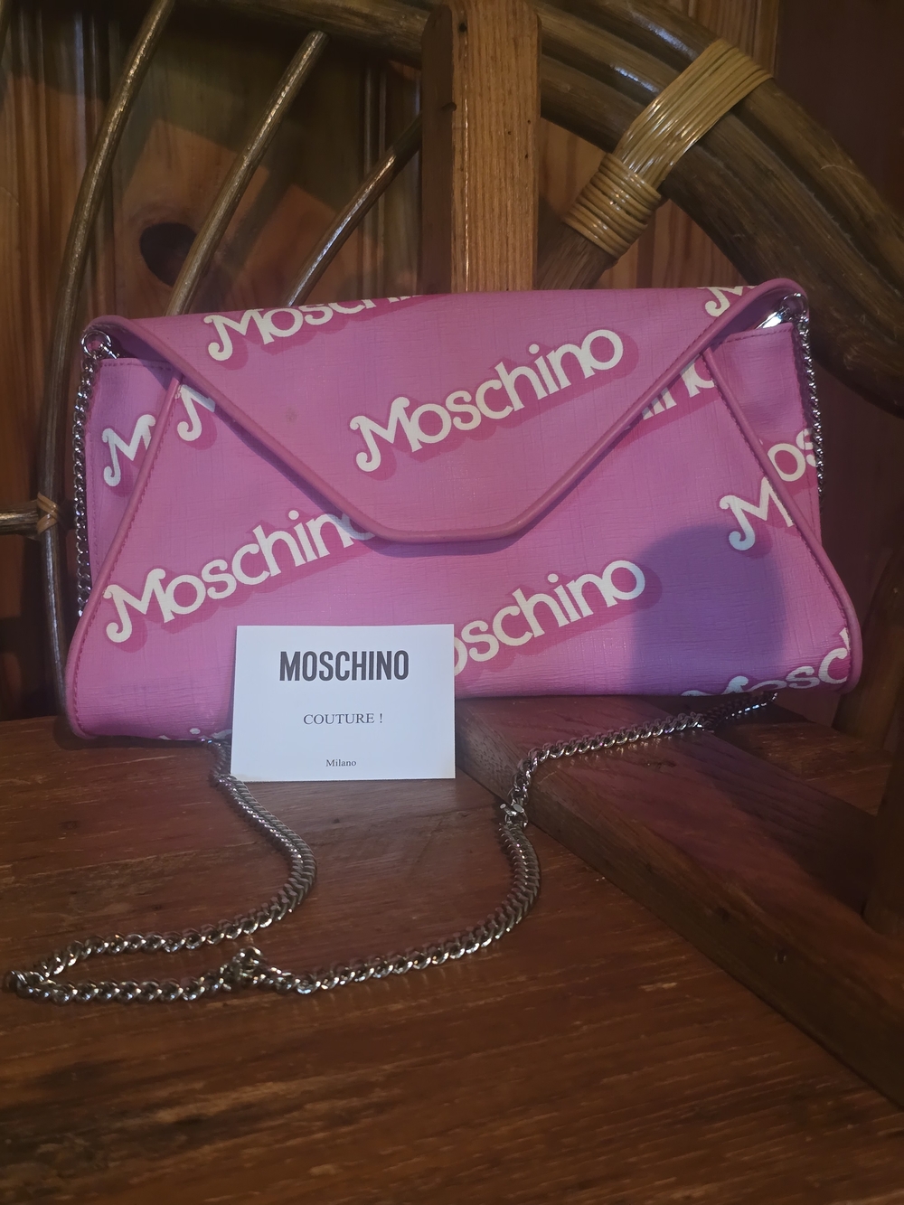 Moschino By Jeremy Scott Pink Barbie Logo Crossbody Bag - Picture 15 of 16